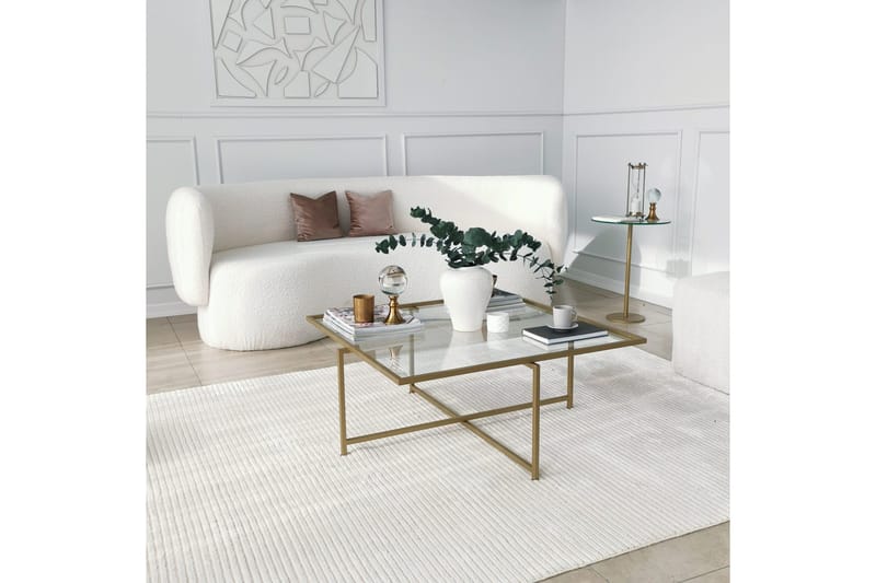 Telence Sofabord 85x35x85 cm - Guld - Møbler - Bord - Sofabord