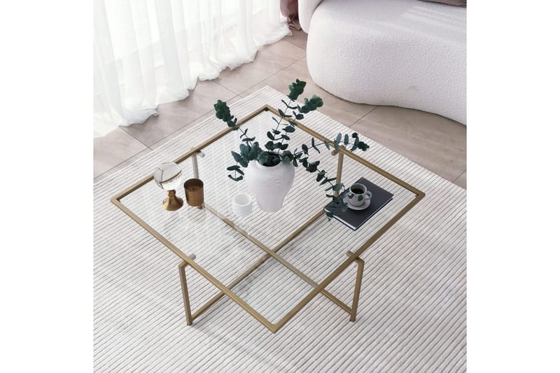 Telence Sofabord 85x35x85 cm - Guld - Møbler - Bord - Sofabord