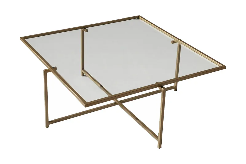 Telence Sofabord 85x35x85 cm, Guld