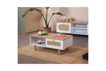 Sofabord Terra Hvit / Eik - Hvit - Møbler - Bord - Sofabord