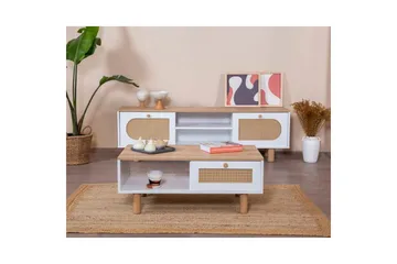 Sofabord Terra Hvit / Eik - Hvit - Møbler - Bord - Sofabord