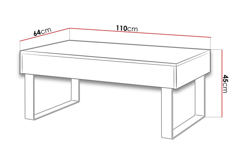 Tessan Sofabord 110 cm - Hvit - Møbler - Bord - Sofabord