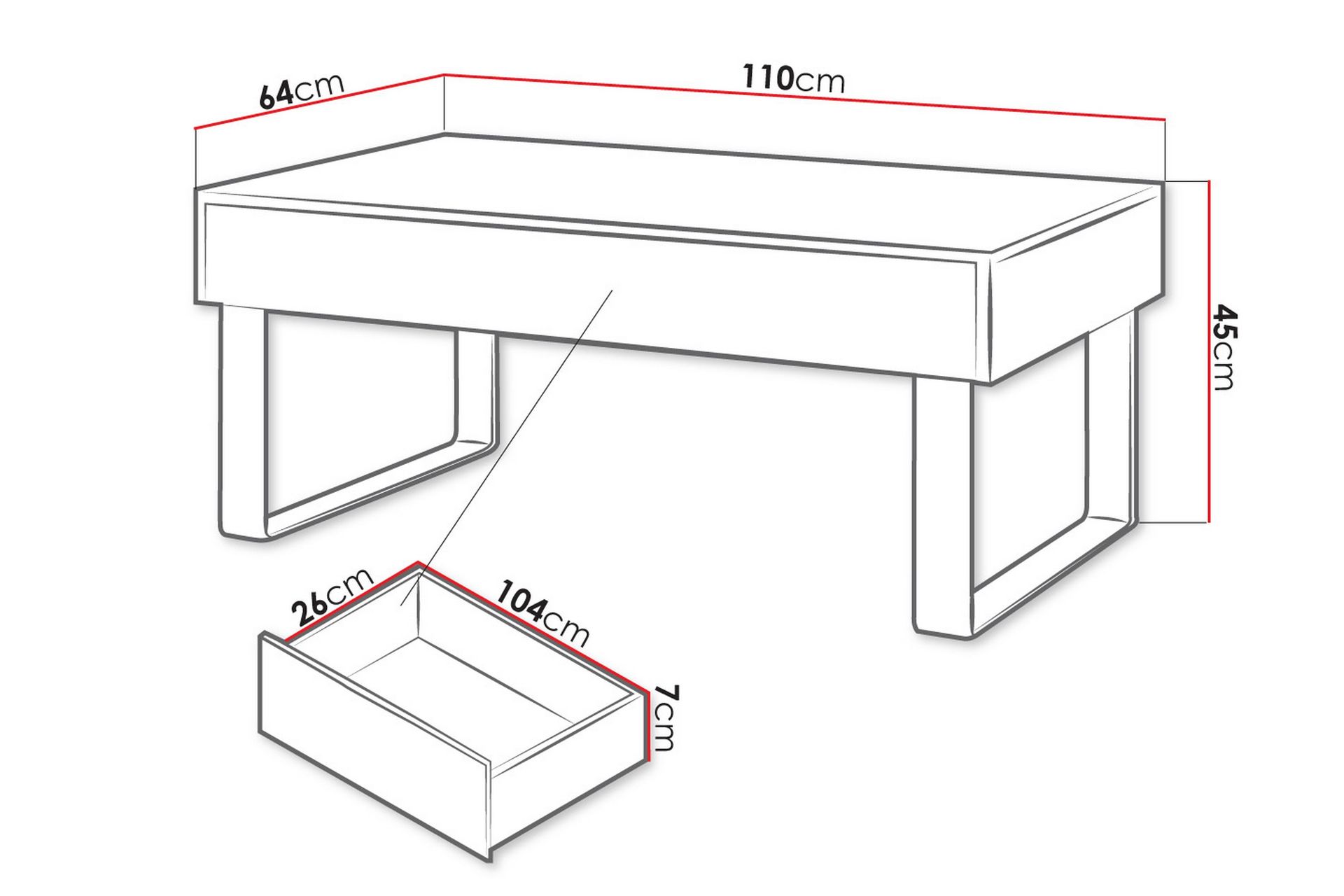 Tessan Sofabord 110 cm - Svart - Møbler - Bord - Sofabord