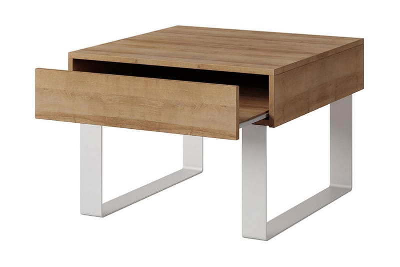Tessan Sofabord Litet 64 cm med Oppbevaringsskuff - Brun/Beige - Møbler - Bord - Sofabord