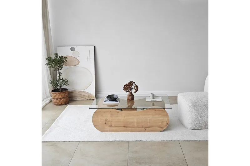 Sofabord Tevrin Sudamaleik / Transparent - Sudamaleik / Transparent - Møbler - Bord - Sofabord