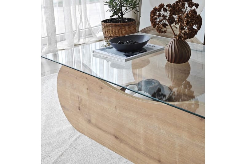 Sofabord Tevrin Sudamaleik / Transparent - Sudamaleik / Transparent - Møbler - Bord - Sofabord
