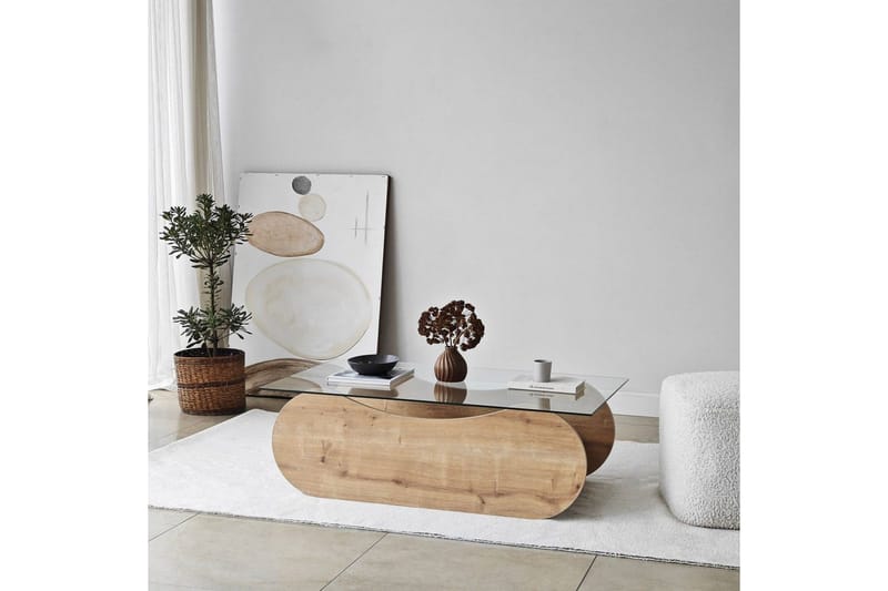 Sofabord Tevrin Sudamaleik / Transparent - Sudamaleik / Transparent - Møbler - Bord - Sofabord