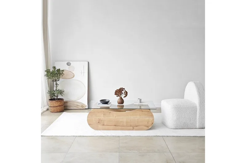 Sofabord Tevrin Sudamaleik / Transparent - Sudamaleik / Transparent - Møbler - Bord - Sofabord