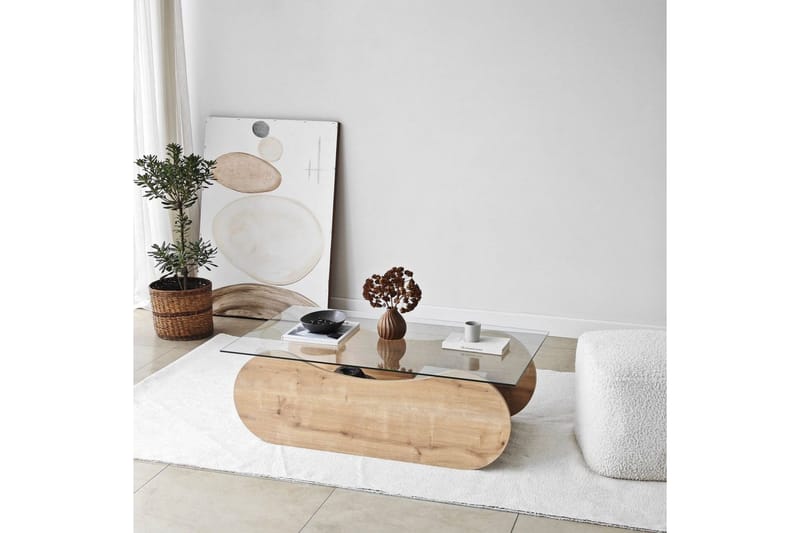 Sofabord Tevrin Sudamaleik / Transparent - Sudamaleik / Transparent - Møbler - Bord - Sofabord