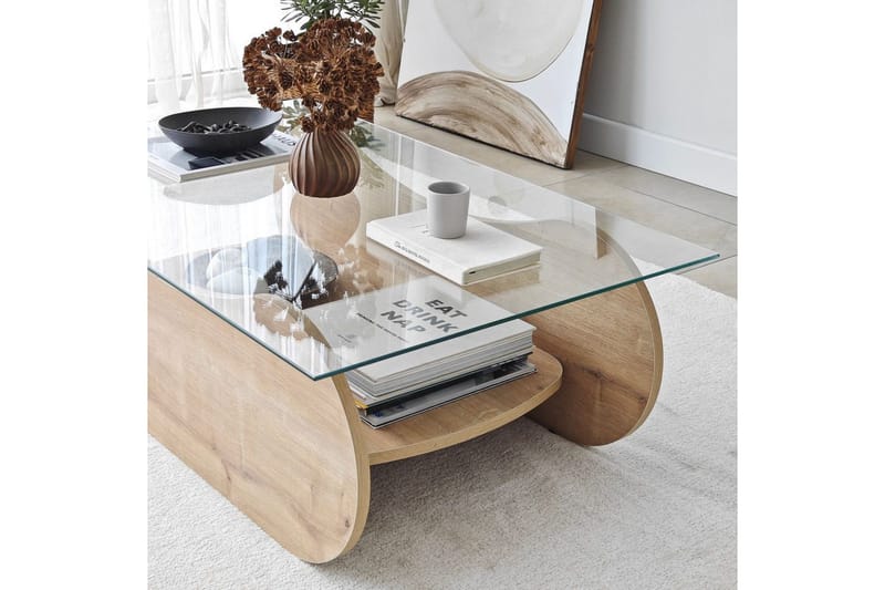 Sofabord Tevrin Sudamaleik / Transparent - Sudamaleik / Transparent - Møbler - Bord - Sofabord