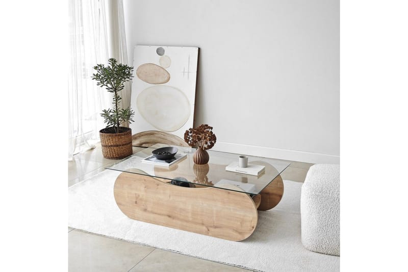 Sofabord Tevrin Sudamaleik / Transparent - Sudamaleik / Transparent - Møbler - Bord - Sofabord
