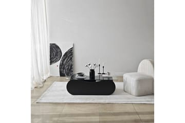 Sofabord Tevrin Svart / Transparent - Svart / Transparent - Møbler - Bord - Sofabord