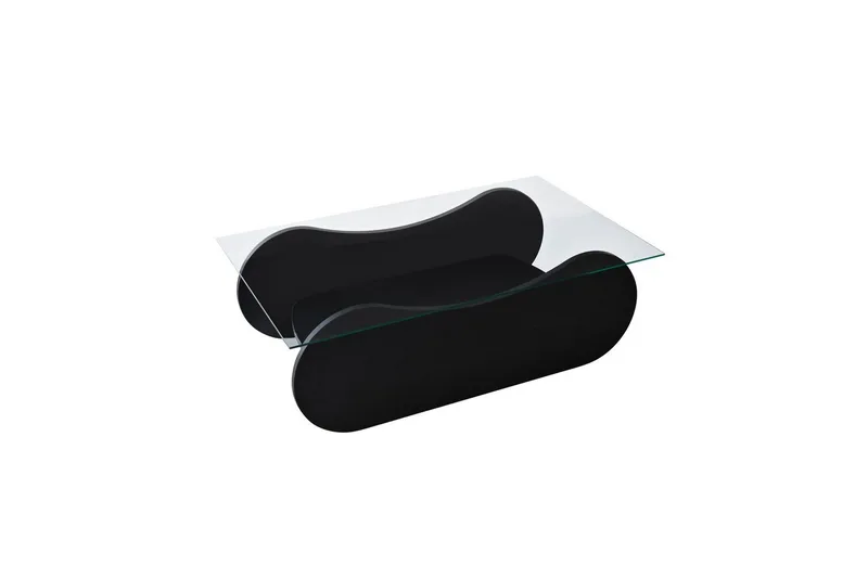 Sofabord Tevrin Svart / Transparent - Svart / Transparent - Møbler - Bord - Sofabord