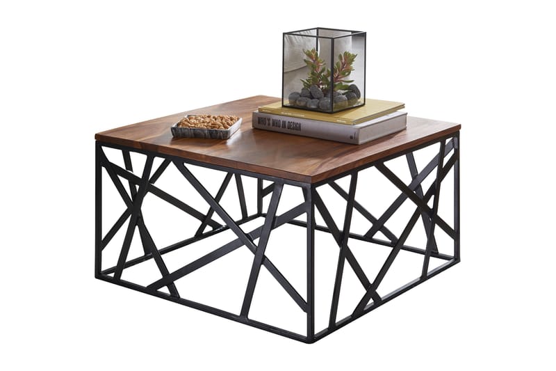 Tijero Sofabord 60 cm - Massivt Tre/Svart - Møbler - Bord - Sofabord