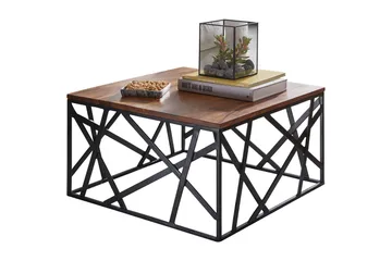 Tijero Sofabord 60 cm - Massivt Tre/Svart - Møbler - Bord - Sofabord