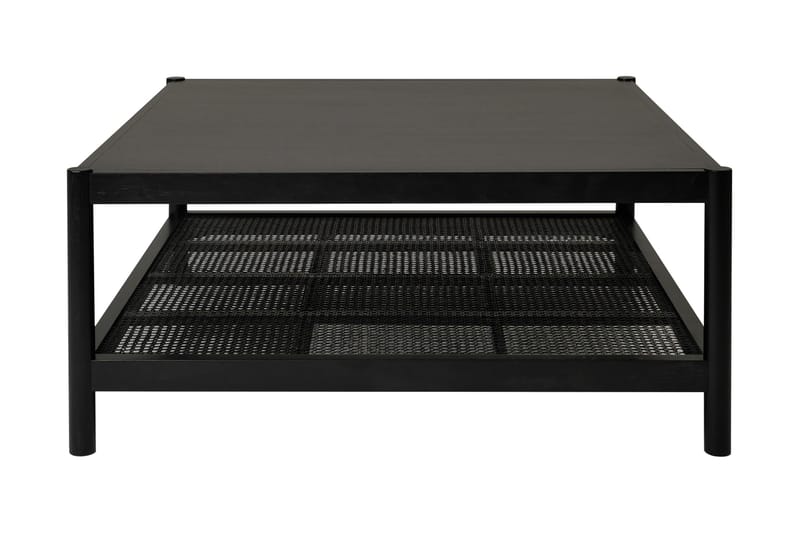 Traunfled Sofabord 90 cm med Oppbevaringshylle - Eik/Rotting/Svart - Møbler - Bord - Sofabord
