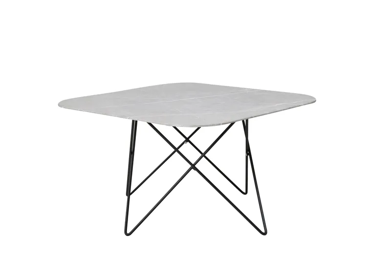Tristar Sofabord 80 cm - Marmor/Grå/Svart - Møbler - Bord - Sofabord