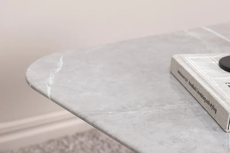 Tristar Sofabord 80 cm - Marmor/Grå/Svart - Møbler - Bord - Sofabord