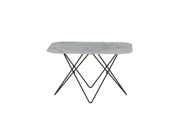 Tristar Sofabord 80 cm - Marmor/Hvit/Svart - Møbler - Bord - Sofabord