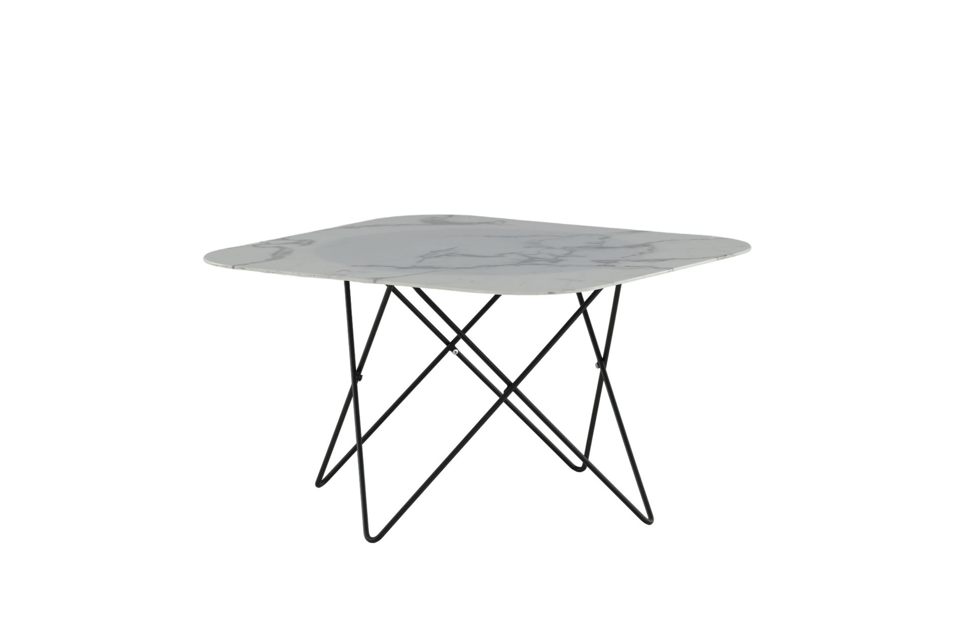 Tristar Sofabord 80 cm - Marmor/Hvit/Svart - Møbler - Bord - Sofabord