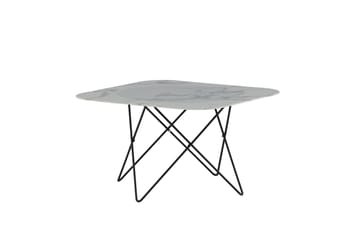 Tristar Sofabord 80 cm - Marmor/Hvit/Svart - Møbler - Bord - Sofabord