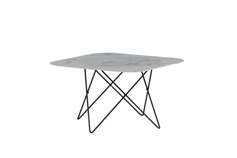 Tristar Sofabord 80 cm - Marmor/Hvit/Svart - Møbler - Bord - Sofabord