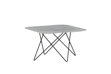 Tristar Sofabord 80 cm - Marmor/Hvit/Svart - Møbler - Bord - Sofabord
