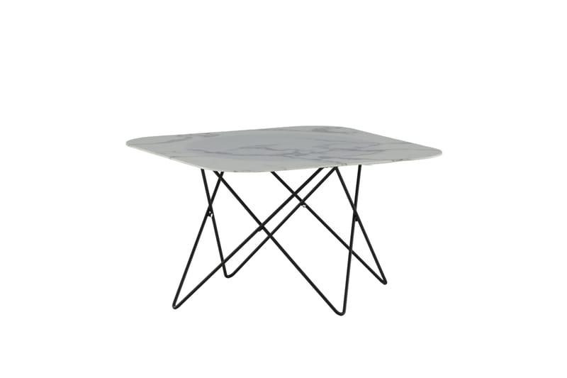 Tristar Sofabord 80 cm - Marmor/Hvit/Svart - Møbler - Bord - Sofabord
