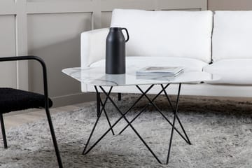Tristar Sofabord 80 cm - Marmor/Hvit/Svart - Møbler - Bord - Sofabord