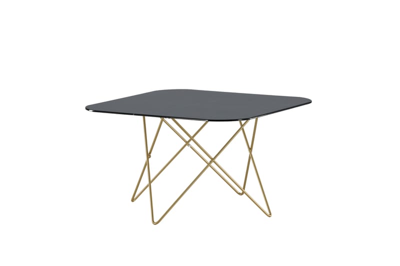 Tristar Sofabord 80 cm - Marmor/Svart/Messing - Møbler - Bord - Sofabord
