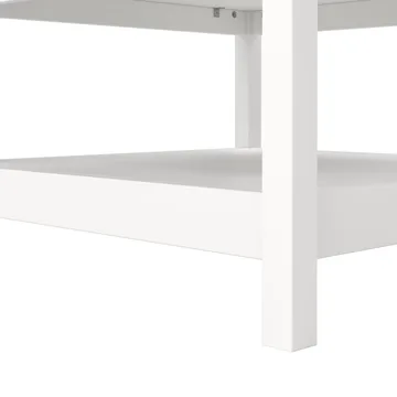 Vallvidera 81 cm Firkantet Sofabord med Oppbevaring i Malt Tre - Hvit - Møbler - Bord - Sofabord