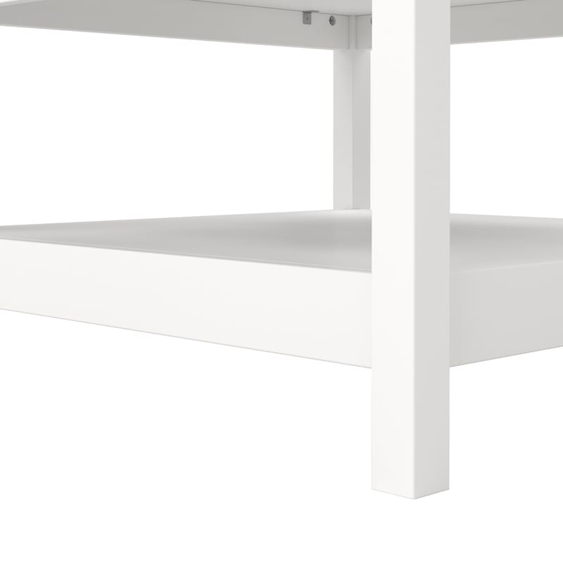 Vallvidera 81 cm Firkantet Sofabord med Oppbevaring i Malt Tre - Hvit - Møbler - Bord - Sofabord