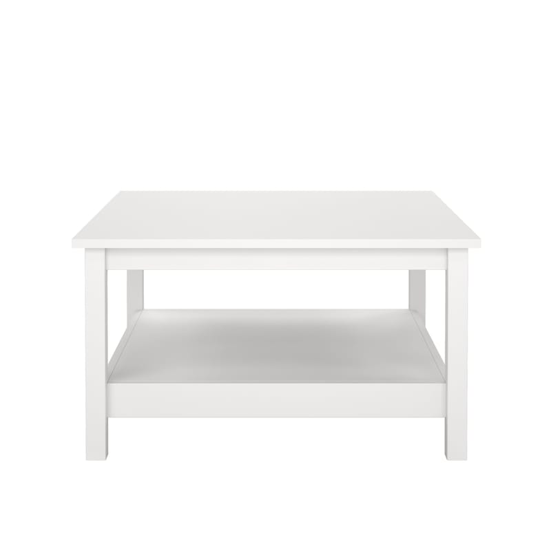 Vallvidera 81 cm Firkantet Sofabord med Oppbevaring i Malt Tre - Hvit - Møbler - Bord - Sofabord