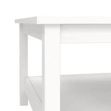 Vallvidera 81 cm Firkantet Sofabord med Oppbevaring i Malt Tre - Hvit - Møbler - Bord - Sofabord