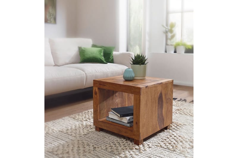 Vandemark Sofabord 50 cm med Oppbevaringshylle - Massivt Tre - Møbler - Bord - Sofabord