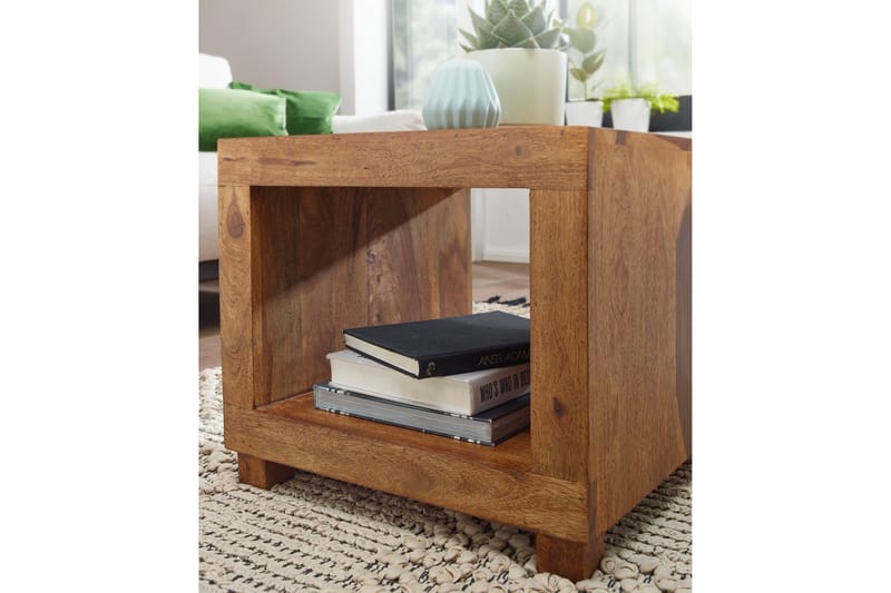 Vandemark Sofabord 50 cm med Oppbevaringshylle - Massivt Tre - Møbler - Bord - Sofabord