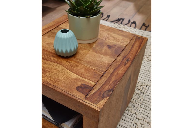 Vandemark Sofabord 50 cm med Oppbevaringshylle - Massivt Tre - Møbler - Bord - Sofabord