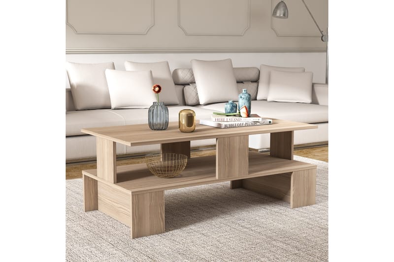 Velenje Sofabord 120 cm - Natur/Mørkebrun - Møbler - Bord - Sofabord