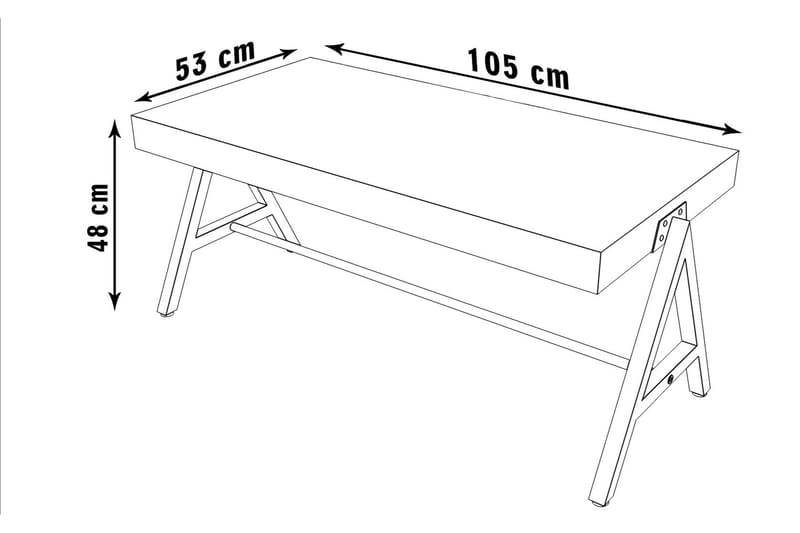 Vigneti Sofabord 105 cm - Natur/Svart - Møbler - Bord - Sofabord