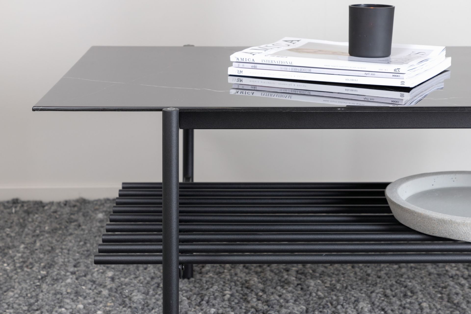 Von Staf Sofabord 120 cm - Marmor/Svart - Møbler - Bord - Sofabord
