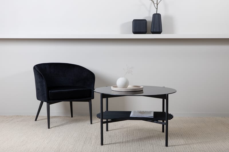 Von Staf Sofabord 80 cm Rundt - Svart - Møbler - Bord - Sofabord