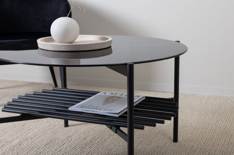 Von Staf Sofabord 80 cm Rundt - Svart - Møbler - Bord - Sofabord