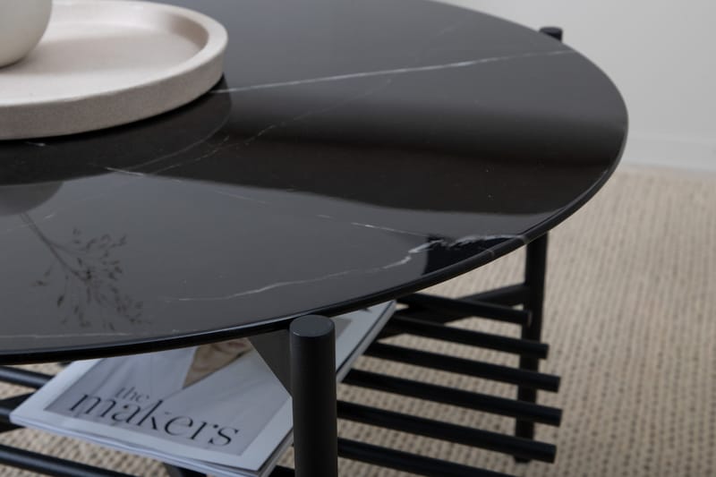 Von Staf Sofabord 80 cm Rundt - Svart - Møbler - Bord - Sofabord