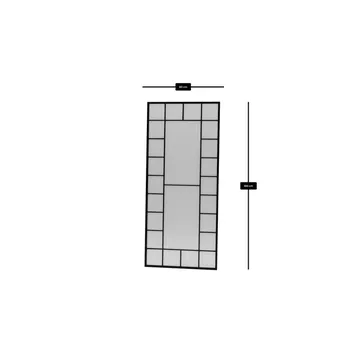 Vornas Gulvspeil 80 x 180 cm - Svart - Innredning - Speil - Gulvspeil