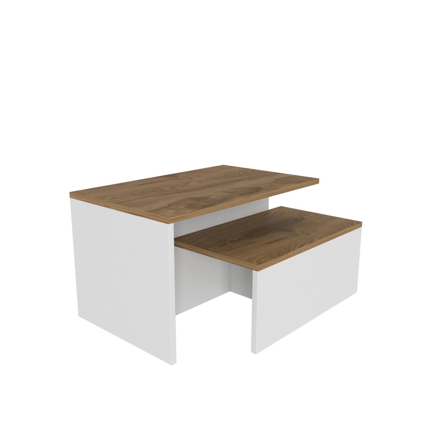 Vumira Sett med bord 2 deler 72 cm - Eik og hvit