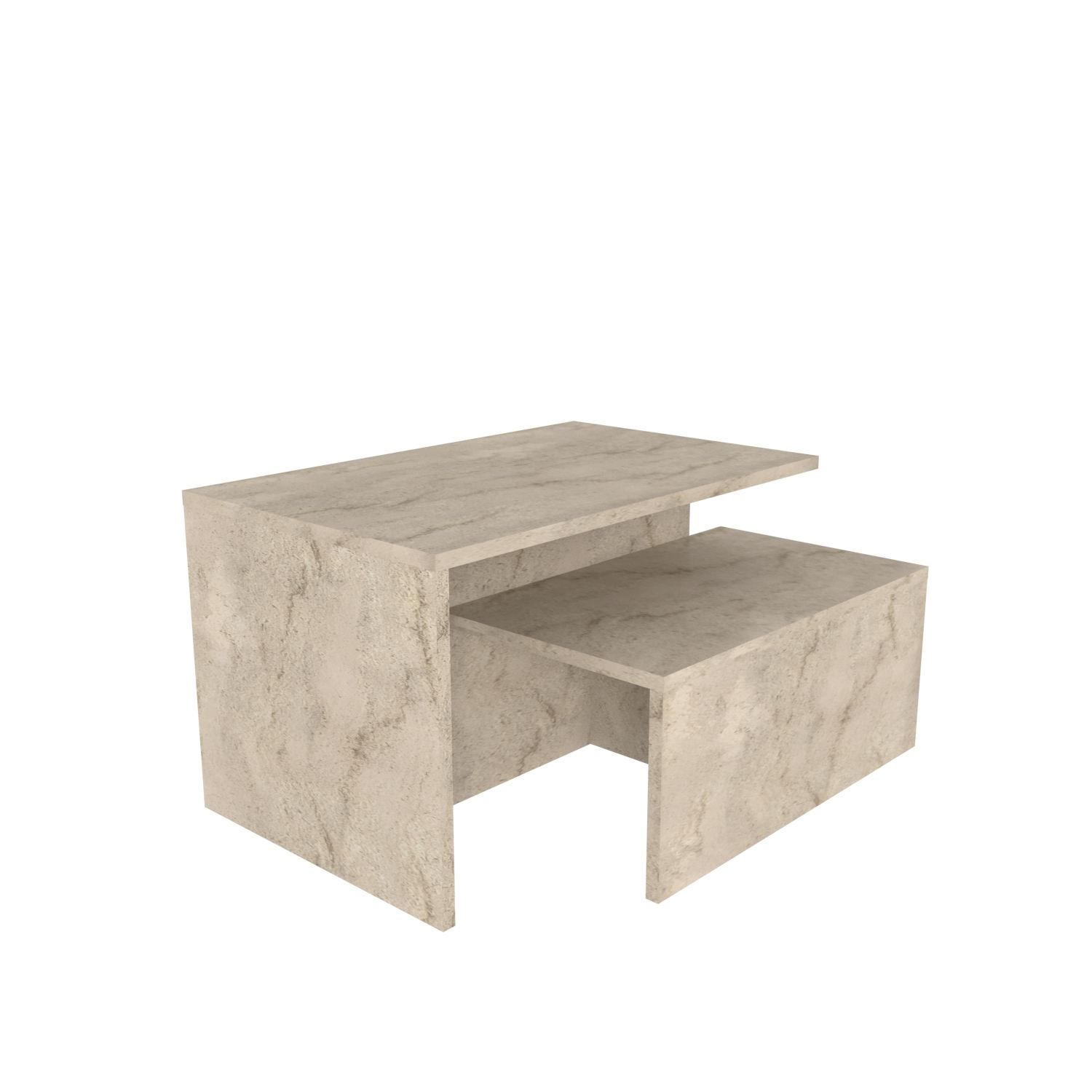 Vumira Sett med bord 2 deler 72 cm - Travertin