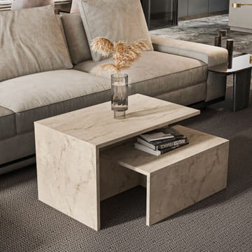 Vumira Sett med bord 2 deler 72 cm - Travertin - Møbler - Bord - Sofabord - Kistebord