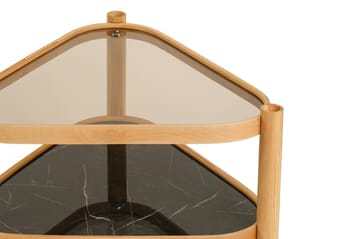 Sofabord Wallxpert Nesta (95 x 48 x 95 cm) Eik Svart Marmor - Eiketre og svart marmormønster - Møbler - Bord - Sofabord