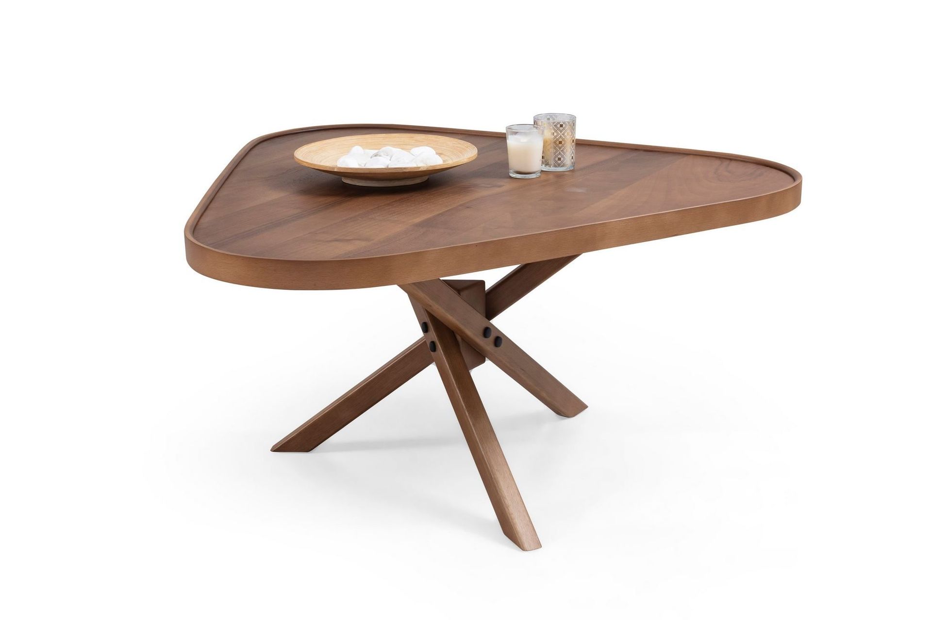 Sofabord Wallxpert Oscar Ucgen (95 x 48 x 95 cm) valnøtt - Valnøtt