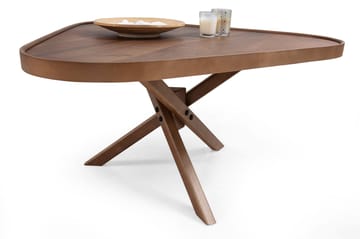 Sofabord Wallxpert Oscar Ucgen (95 x 48 x 95 cm) valnøtt - Valnøtt - Møbler - Bord - Sofabord